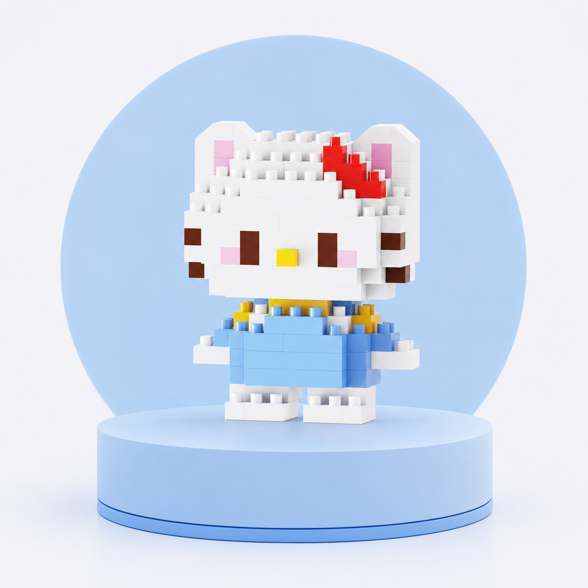 Hello Kitty Blue Outfit mini building block figure display image