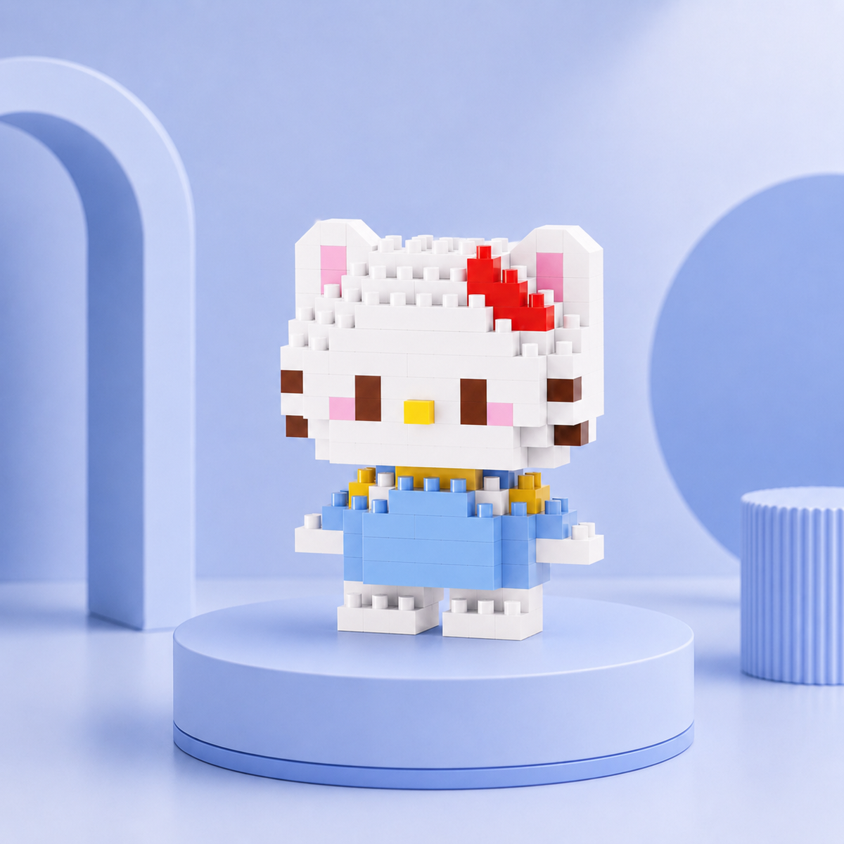 Hello Kitty Blue Outfit mini building block figure featured image