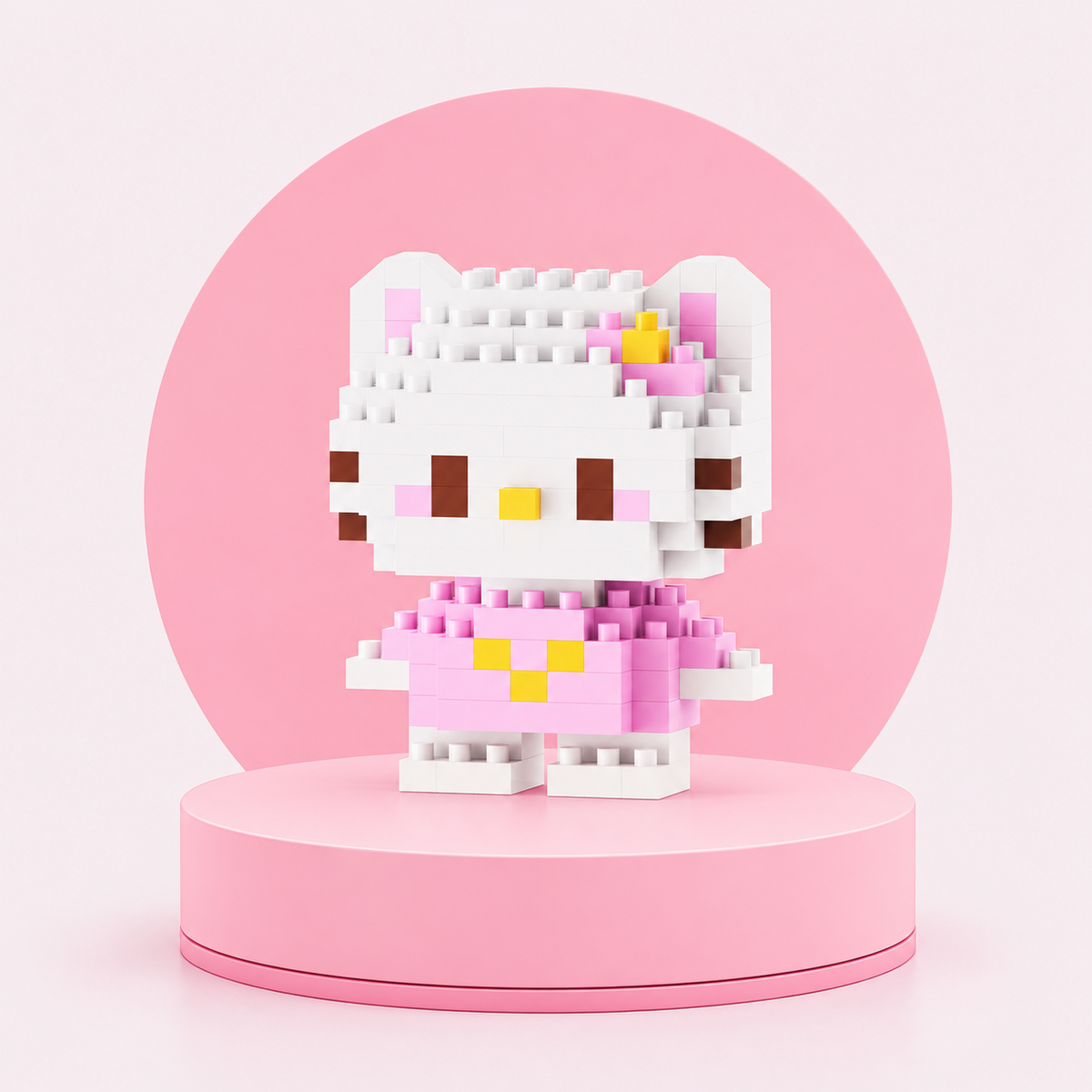 Hello Kitty Pink Outfit mini building block figure display image