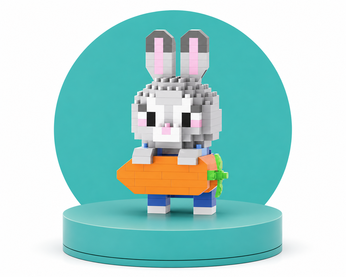 Judy Hopps with Carrot mini building block figure featured image