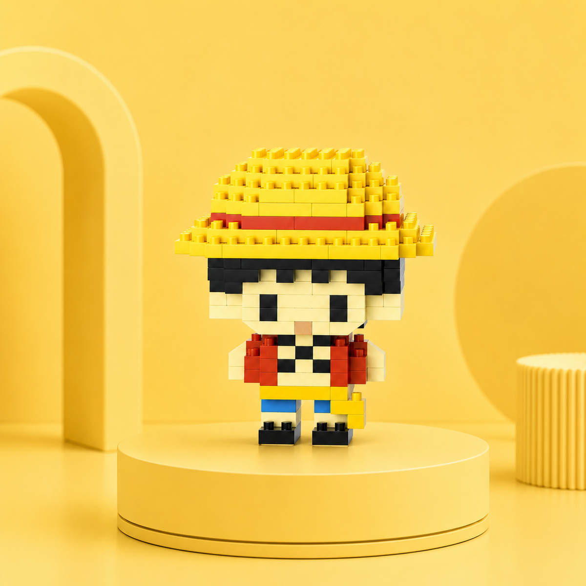 Monkey D. Luffy mini building block figure display image