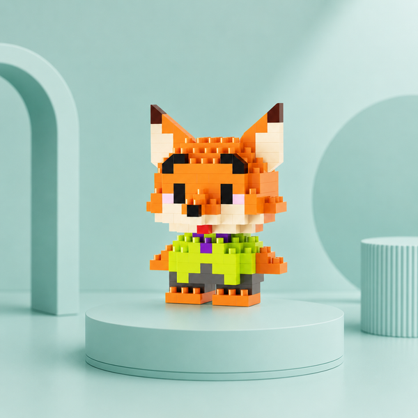 Nick Wilde mini building block figure display image